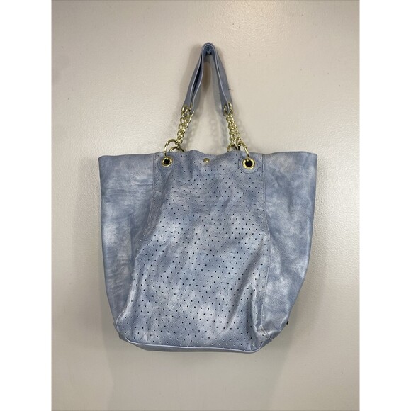 Steve Madden Faux Leather BOHO Style Gray Tote Bag & Purse 14" H x 11" W x 7" D - Picture 3 of 13